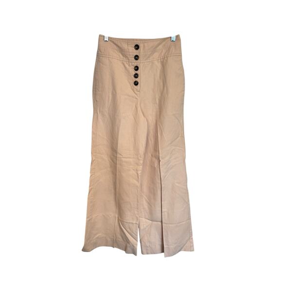 BODEN NWT High Waist Wide Leg Trousers Size US 2 Petite Cotton Linen $159 MSRP - Picture 2 of 12